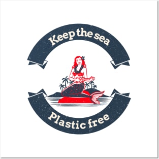 Keep the sea plastic free, siren Posters and Art